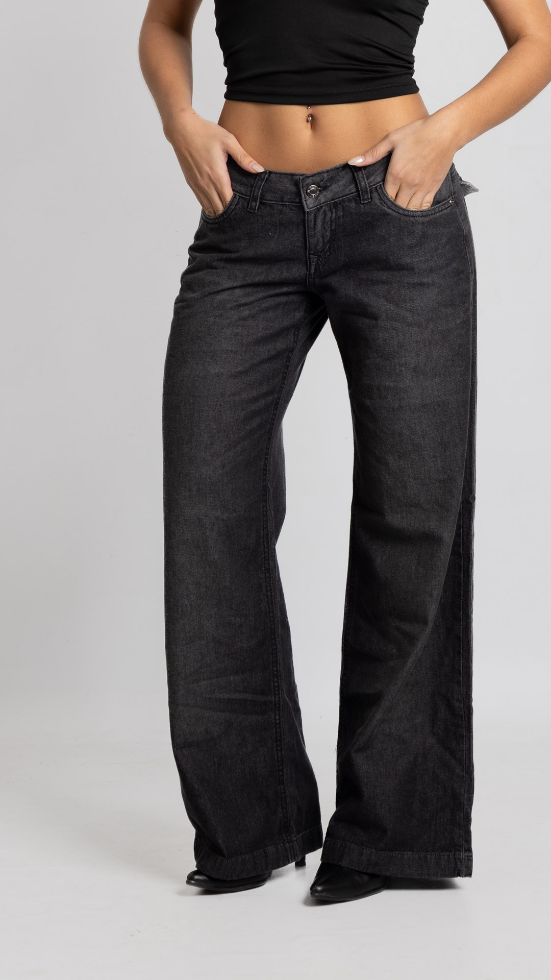 Art. 1015 | Wide Leg Gris Con Tapa
