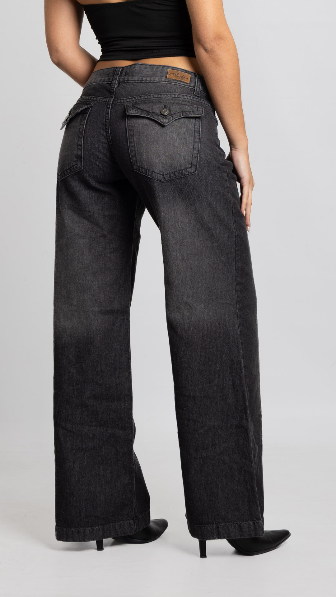 Art. 1015 | Wide Leg Gris Con Tapa
