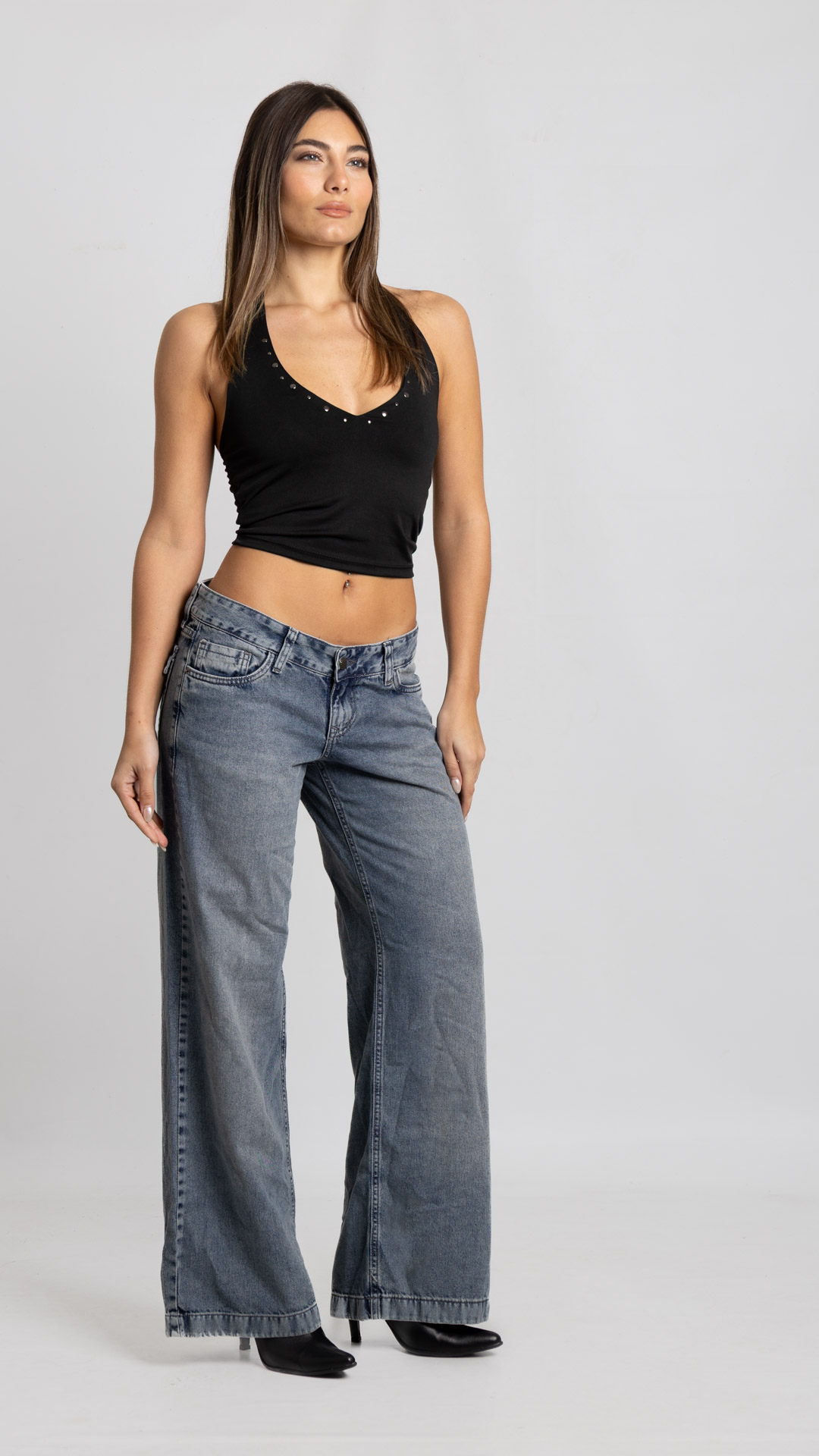 Art. 1016 | Wide Leg Matizado Con Tapa H/G