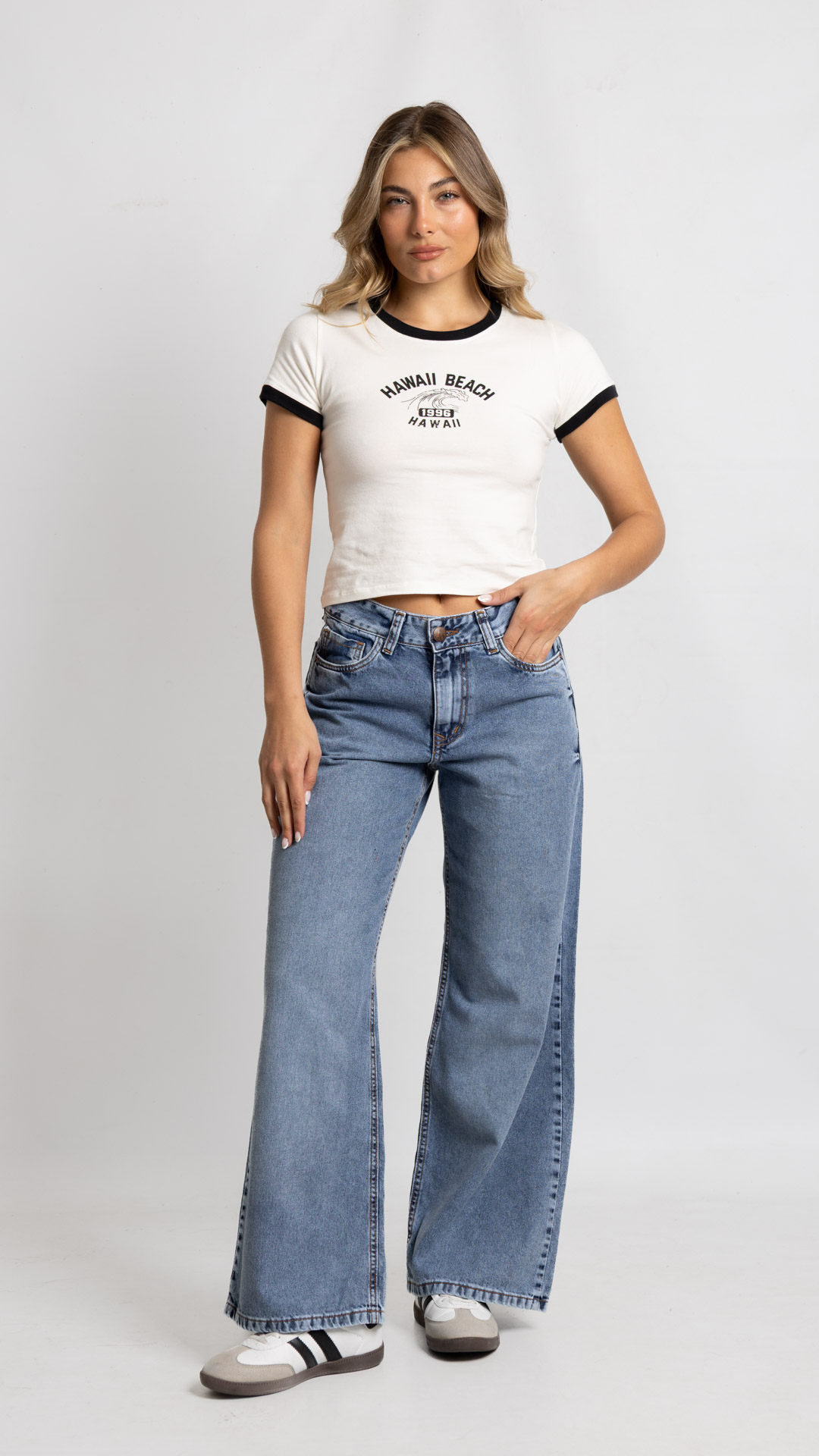 Art. 1047 | Wide Leg Nevado con Pinches H/M TA